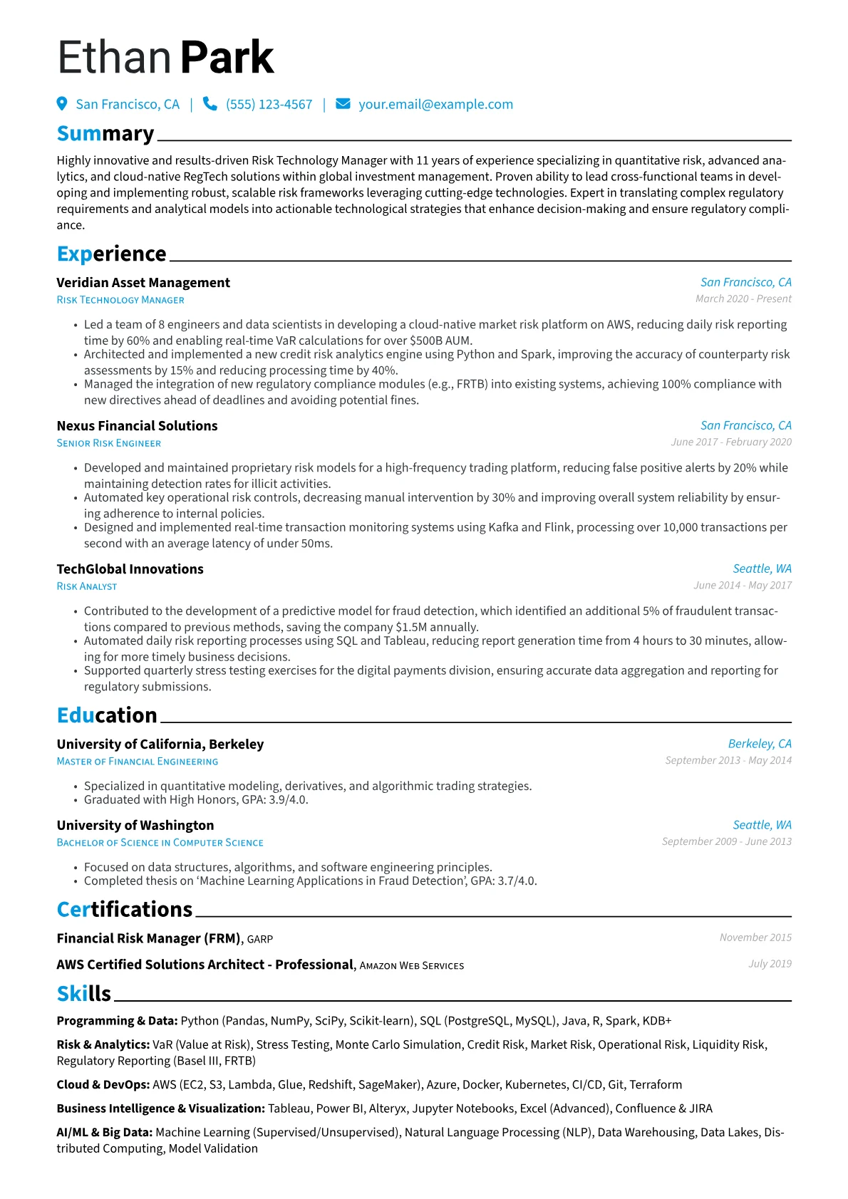 Risk Technology version - Page 1
