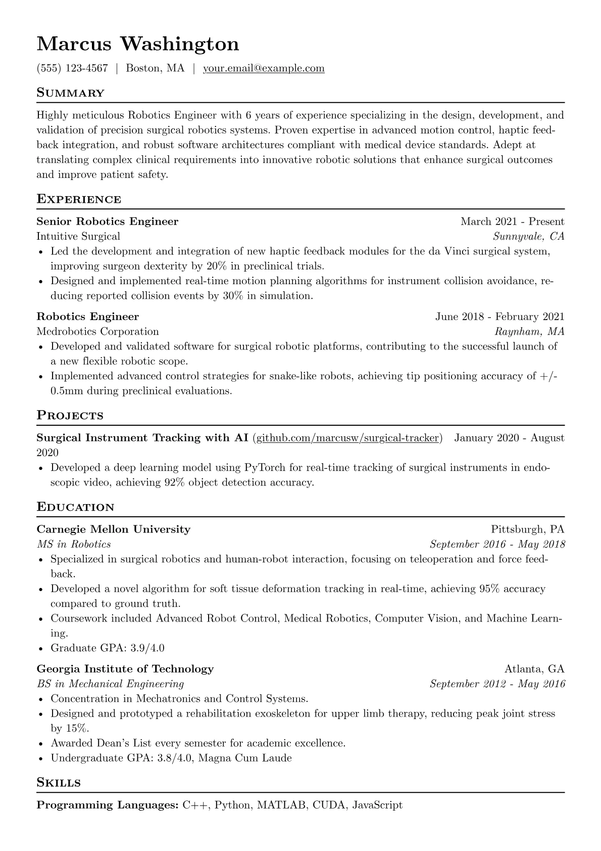 Medical Robotics Engineer version - Page 1