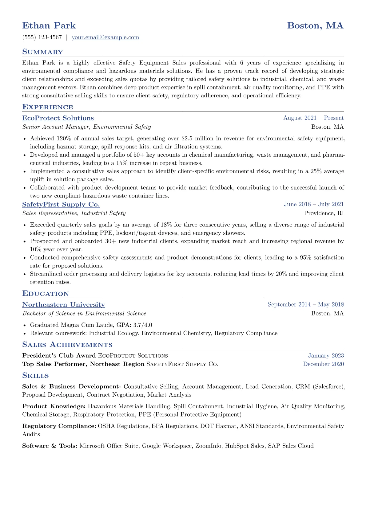 Environmental Safety version - Page 1