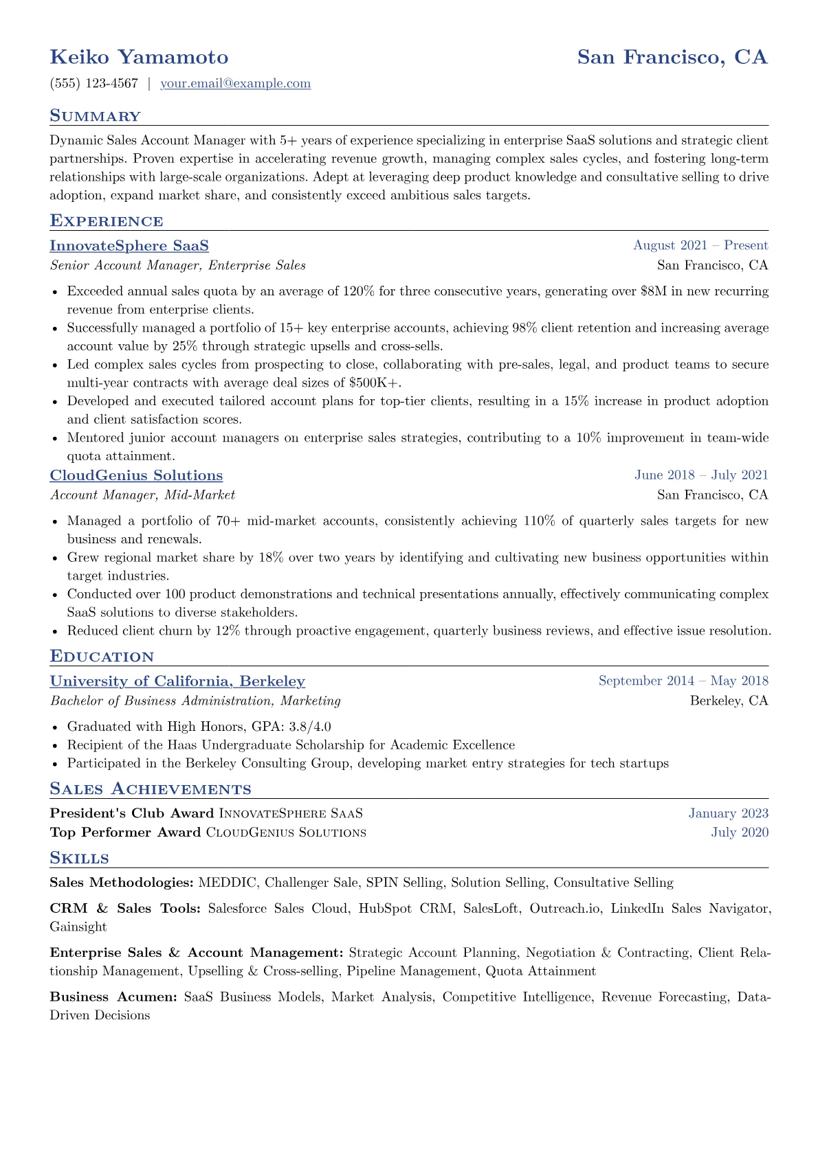 SaaS Enterprise Sales version - Page 1