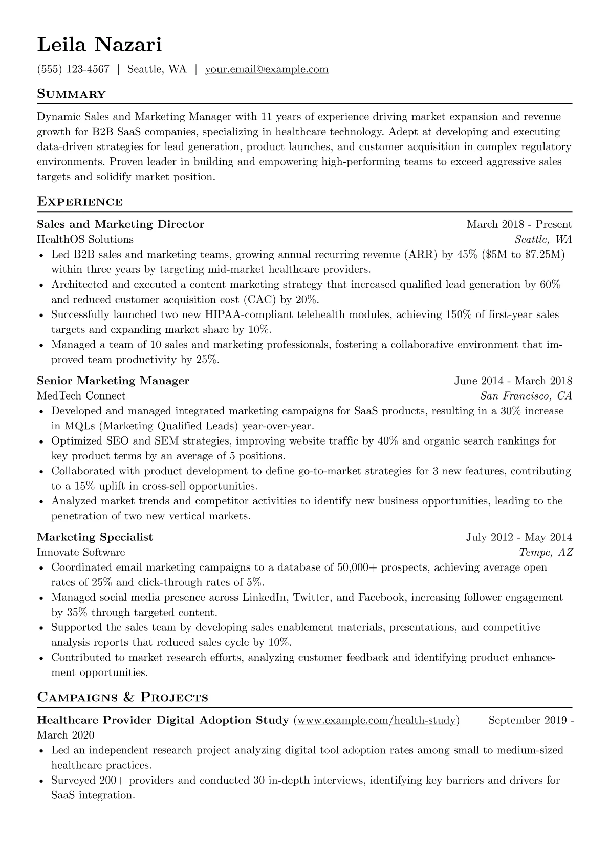 Sales and Marketing version - Page 1