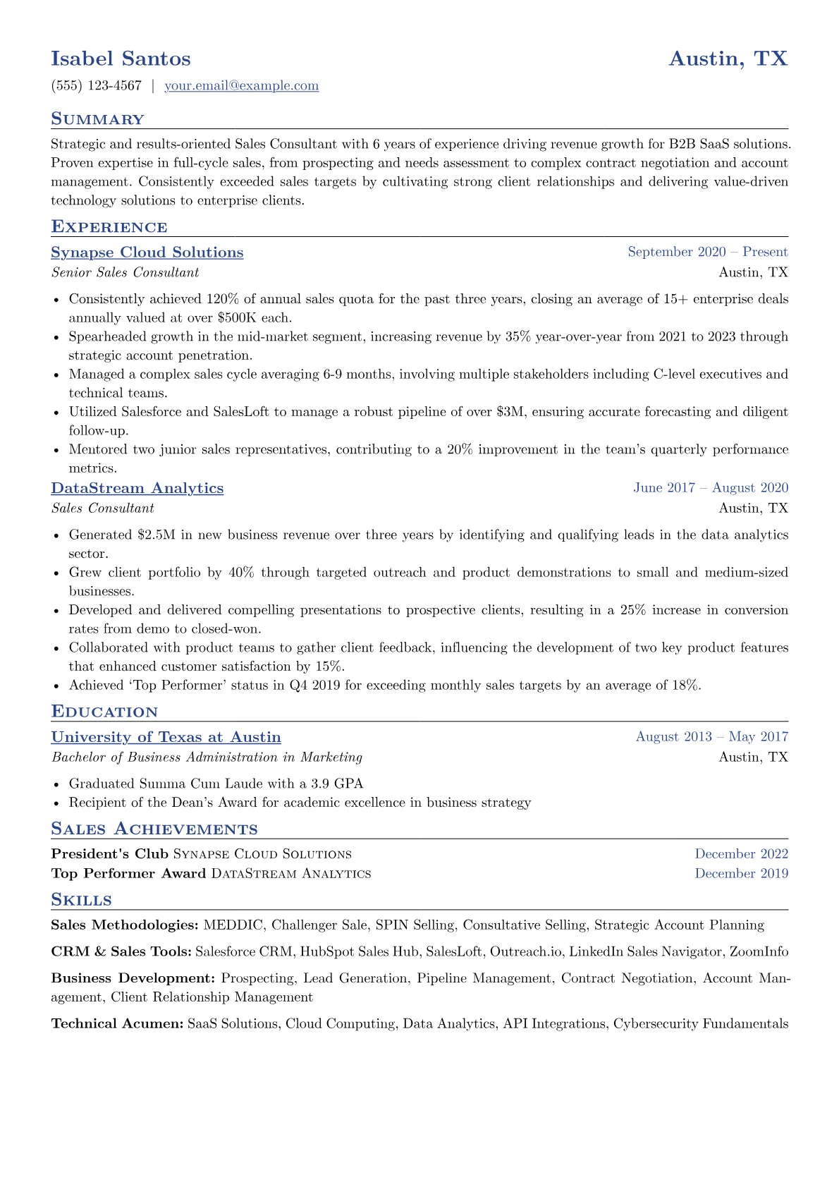 Sales Consultant version - Page 1