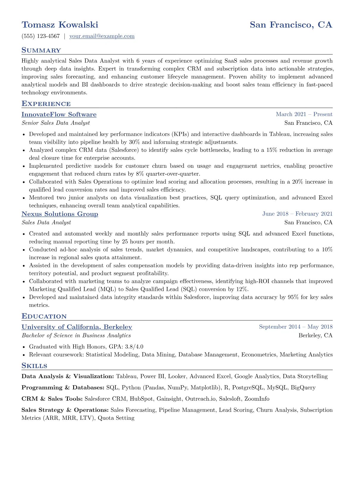Mid-Level SaaS Sales version - Page 1