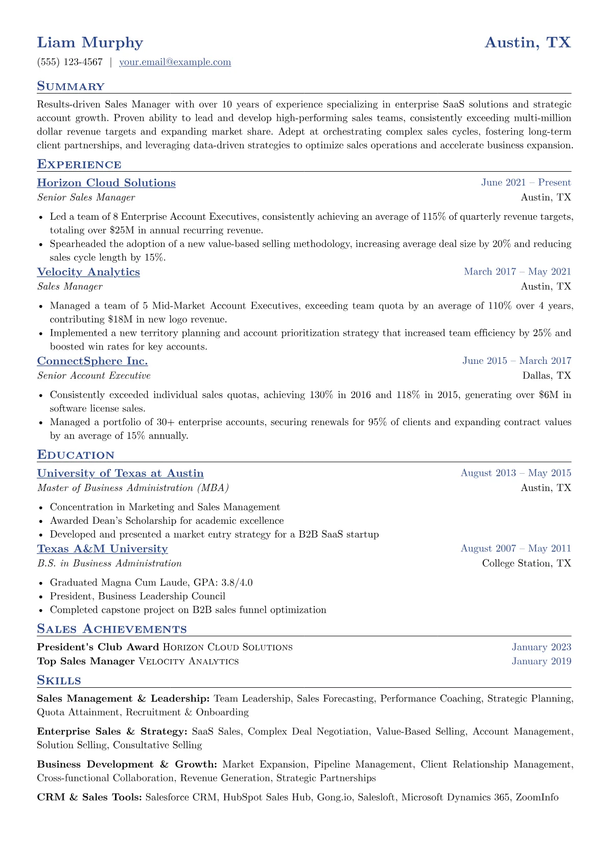 Enterprise SaaS Sales version - Page 1
