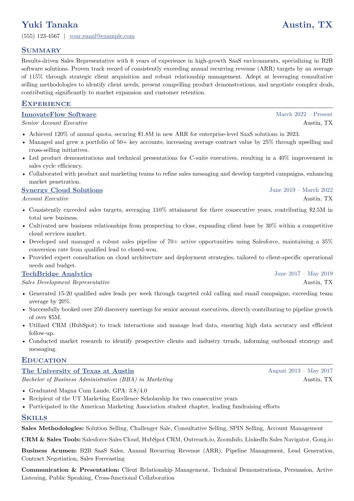 SaaS Sales Specialist version - Page 1