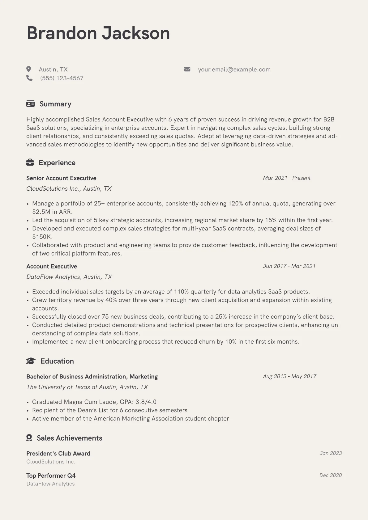 SaaS Enterprise Sales version - Page 1