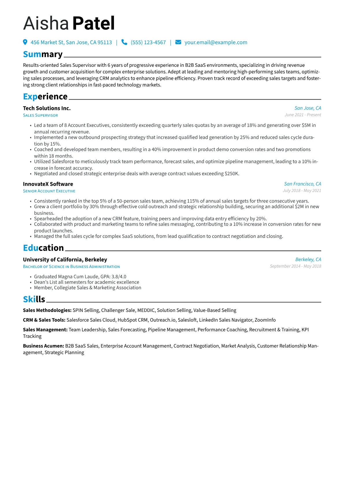 B2B SaaS Sales Supervisor version - Page 1