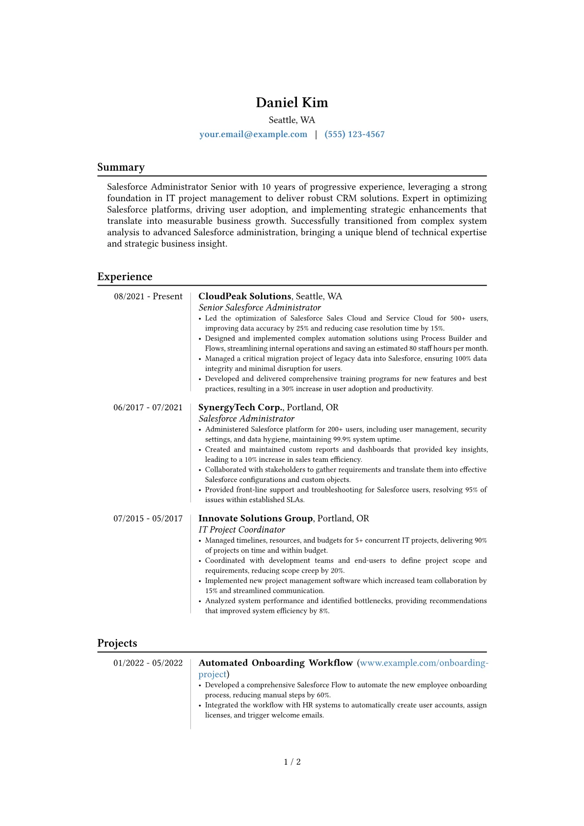 Career changer version - Page 1