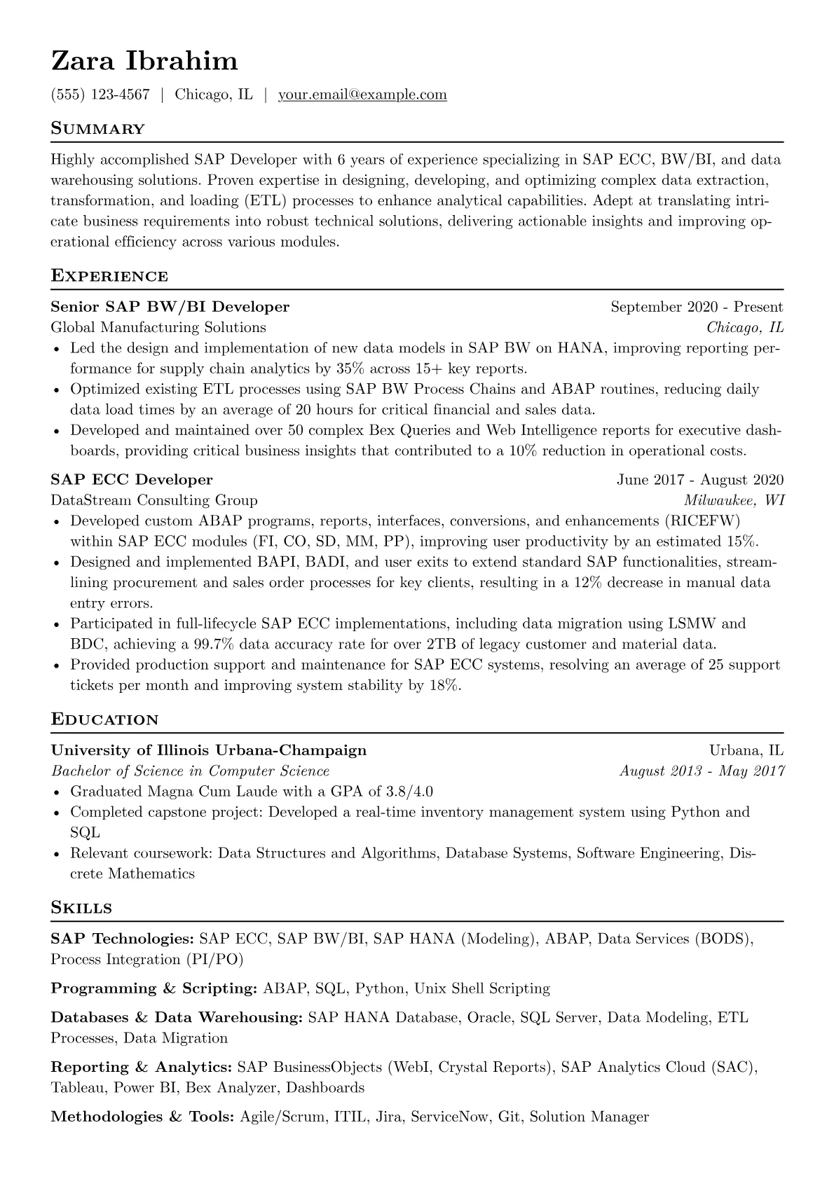 SAP Developer - Data Focus version - Page 1