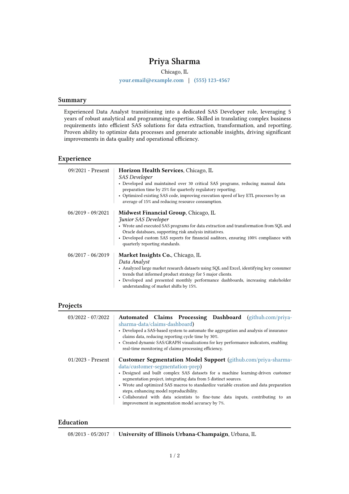 Career changer version - Page 1