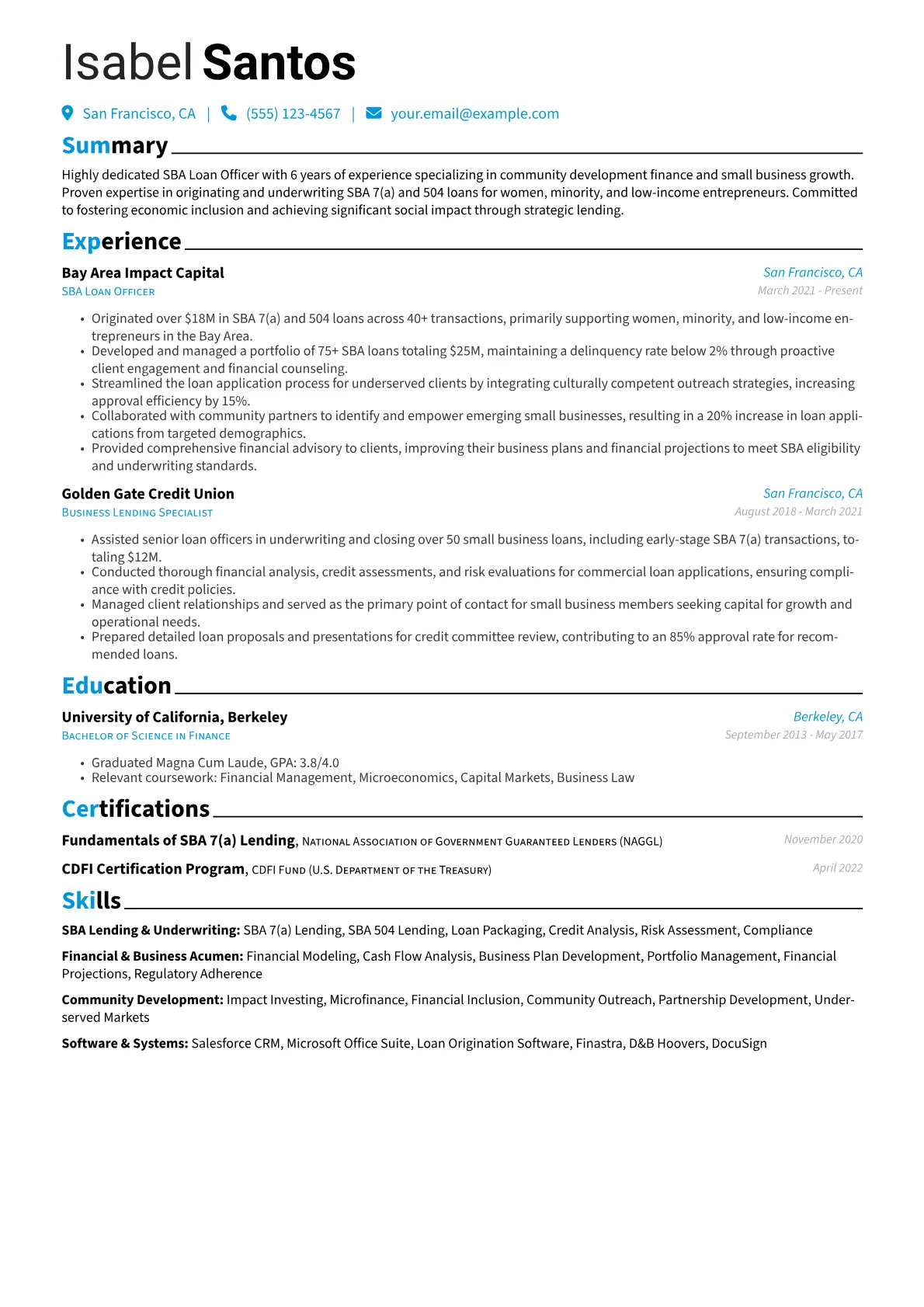 CDFI & Impact Lending version - Page 1