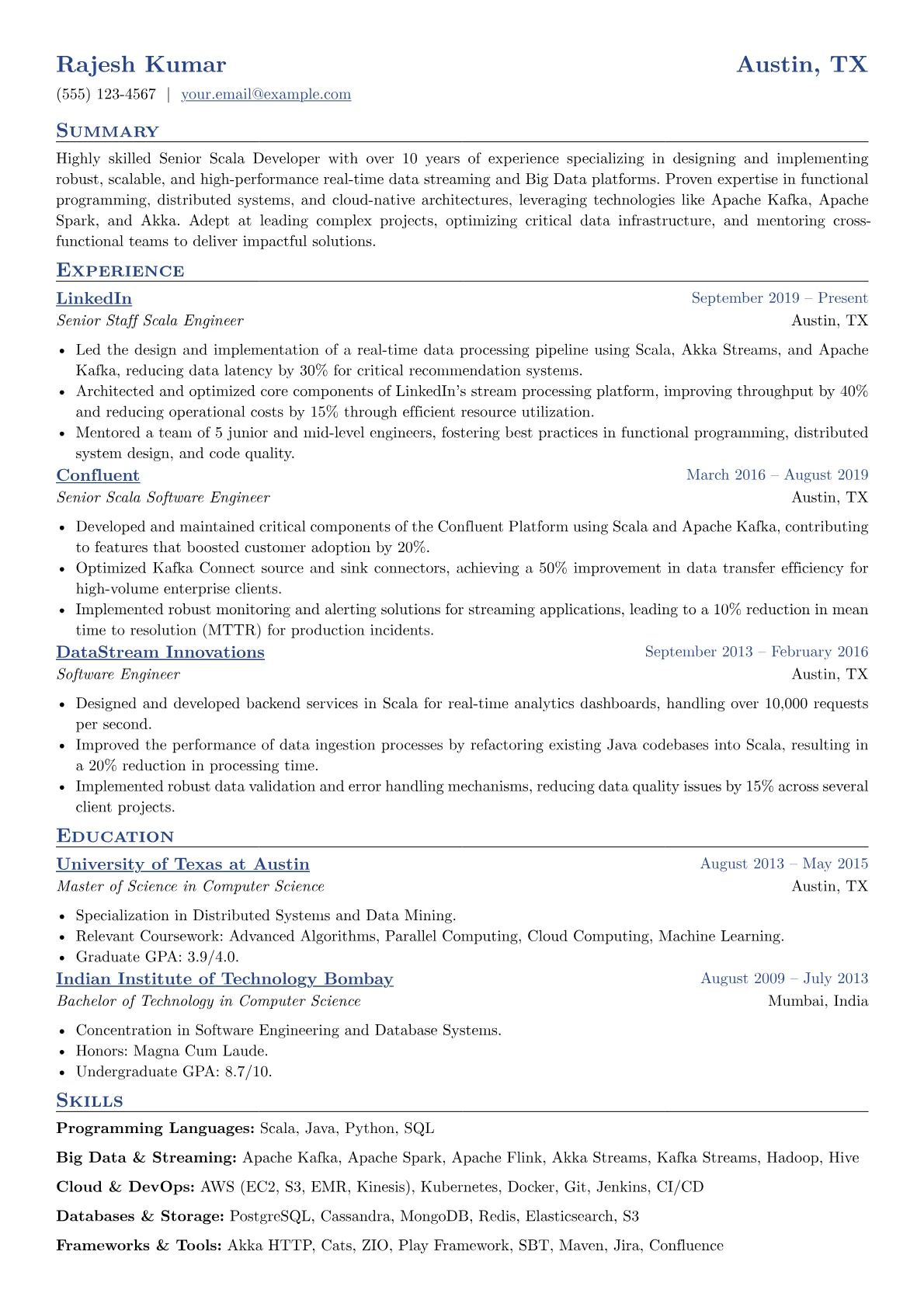 Senior Scala Developer version - Page 1