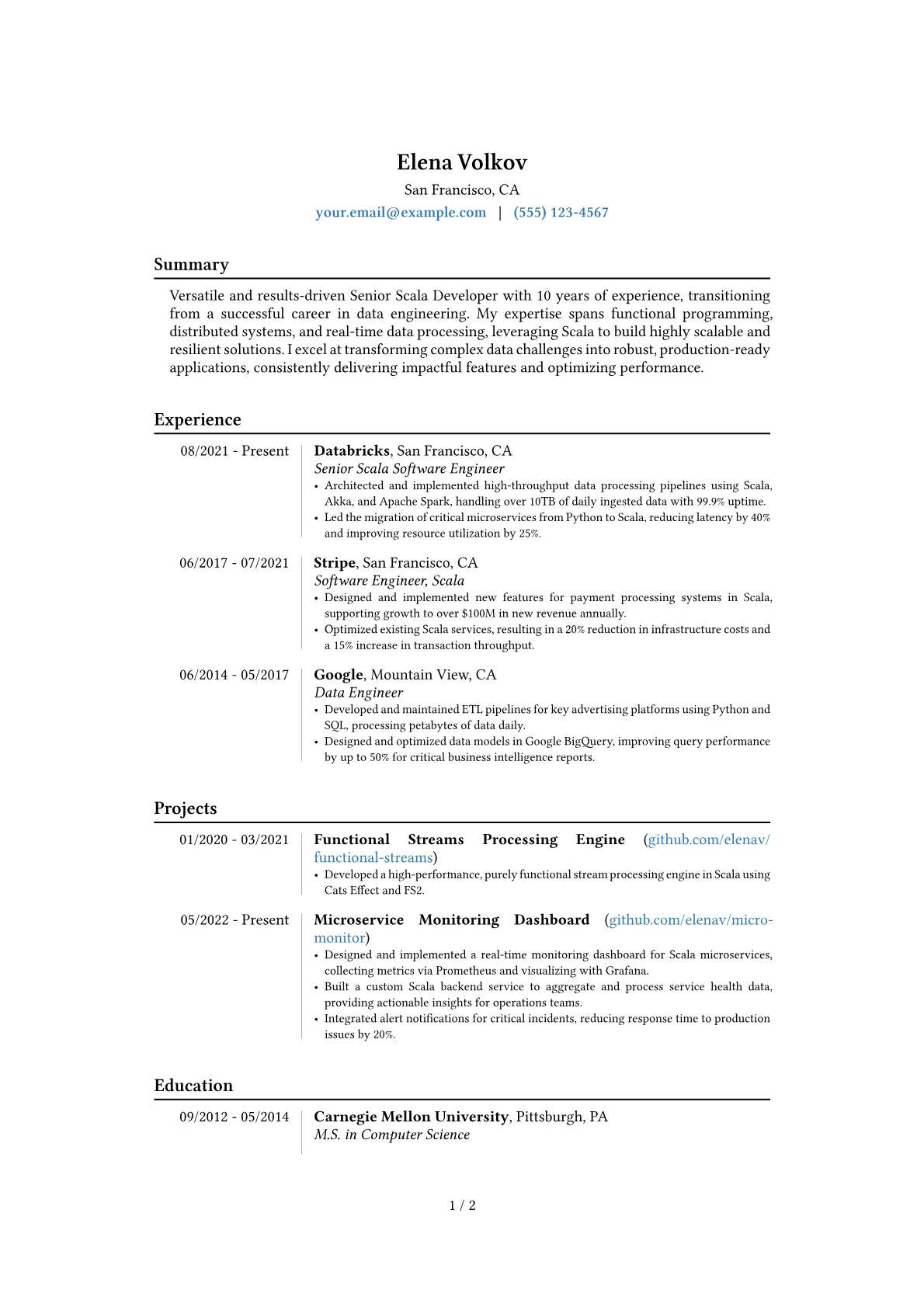 Career changer version - Page 1