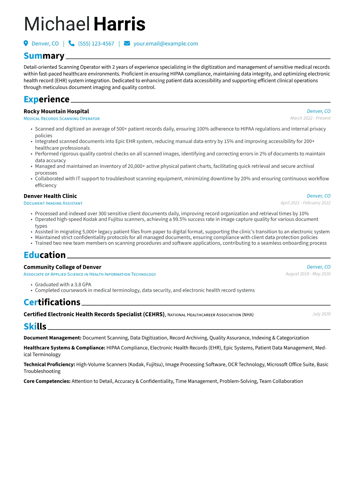 Medical Records Focus version - Page 1
