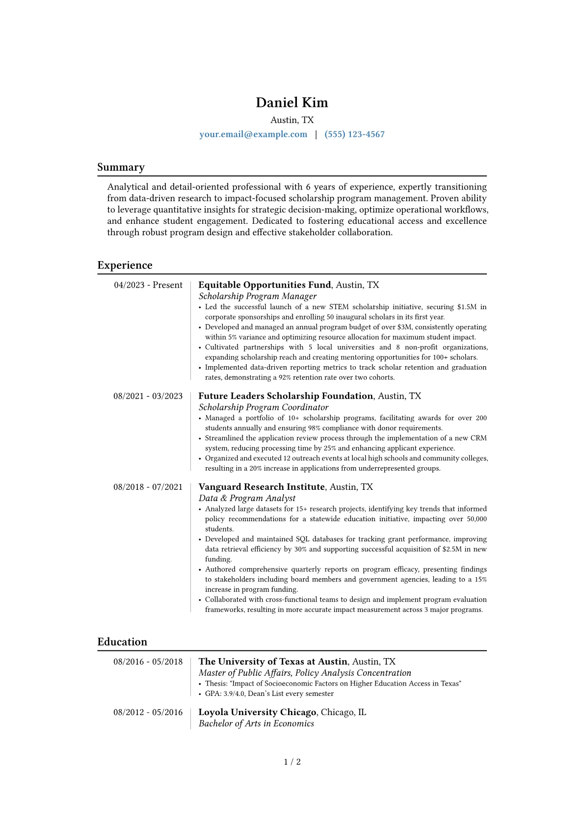 Career changer version - Page 1