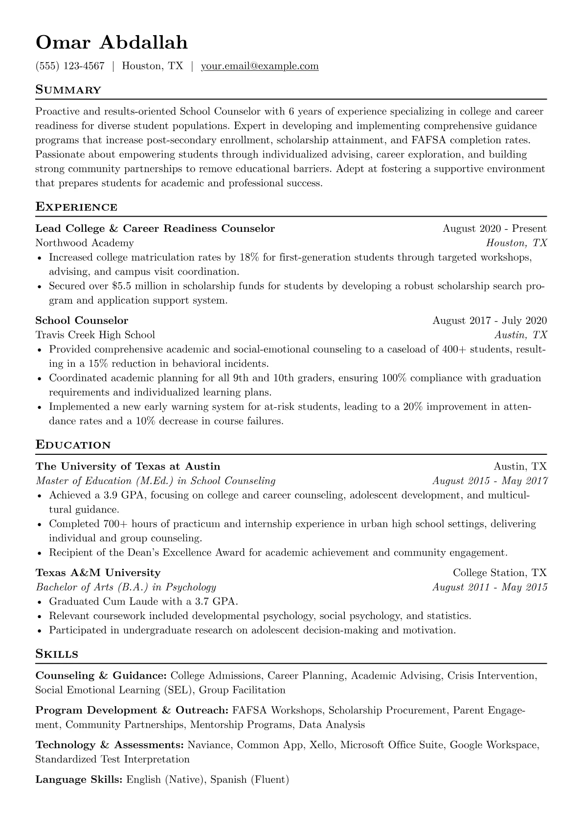 School Counselor version - Page 1