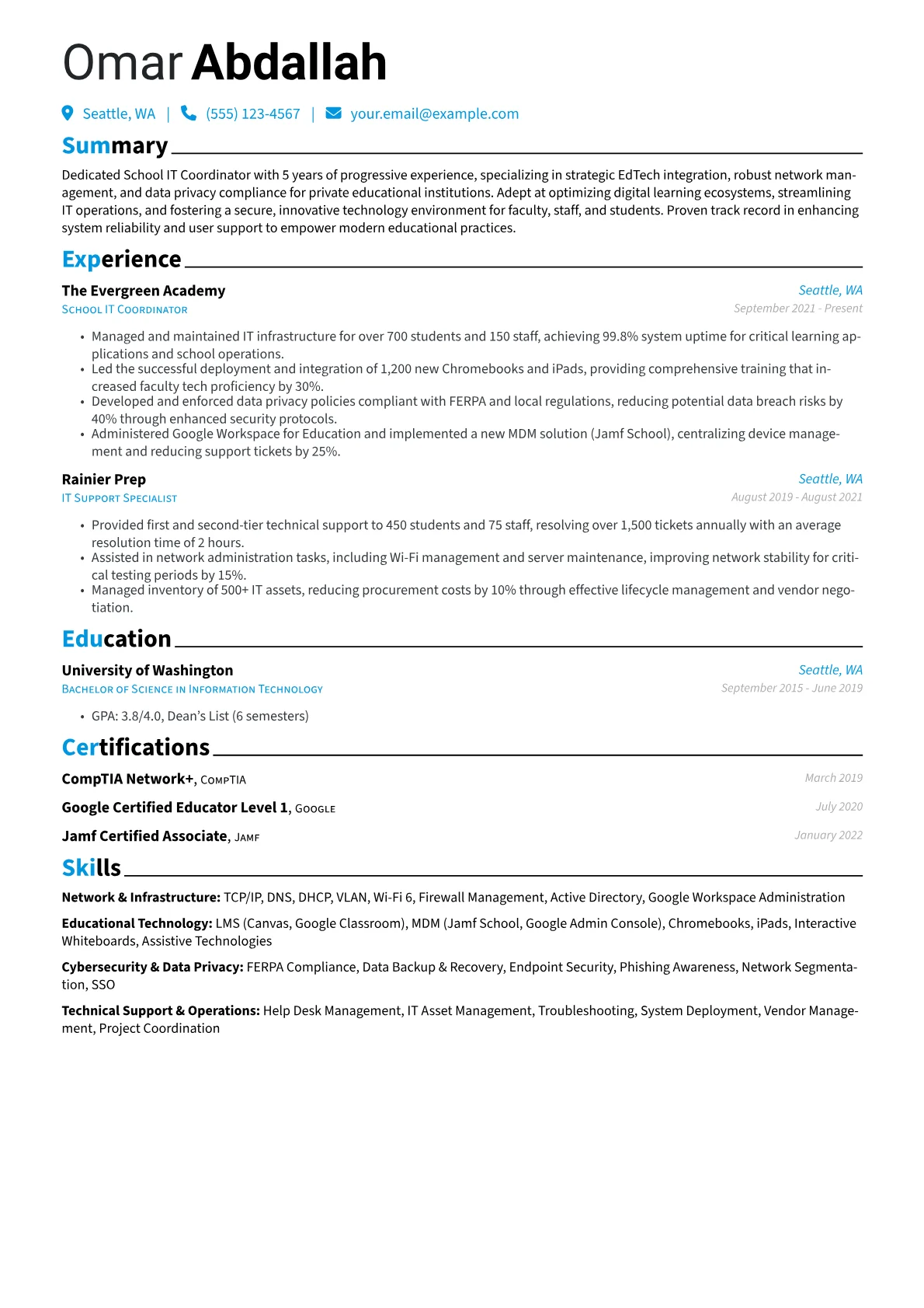 School IT Coordinator version - Page 1