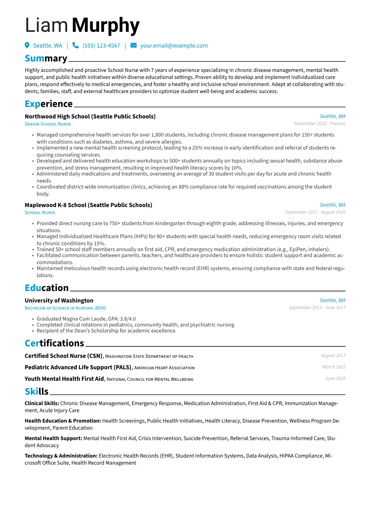 School Nurse - Chronic version - Page 1
