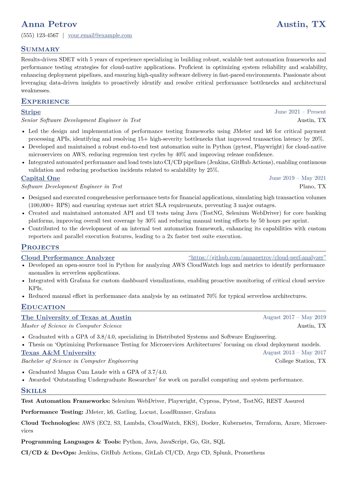 SDET - Cloud version - Page 1