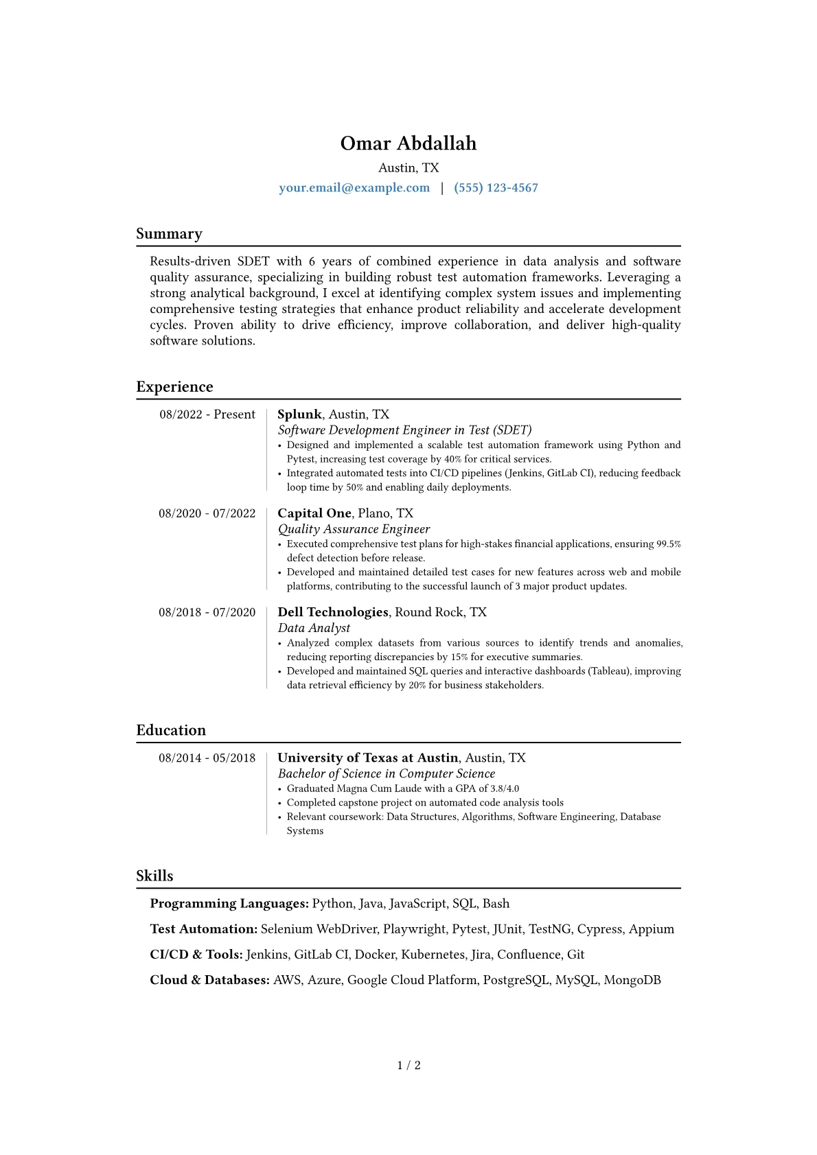 Career changer version - Page 1