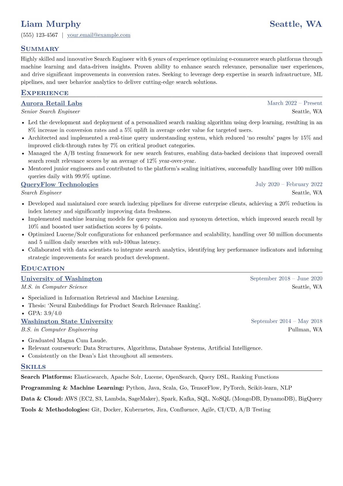 Search Engineer version - Page 1