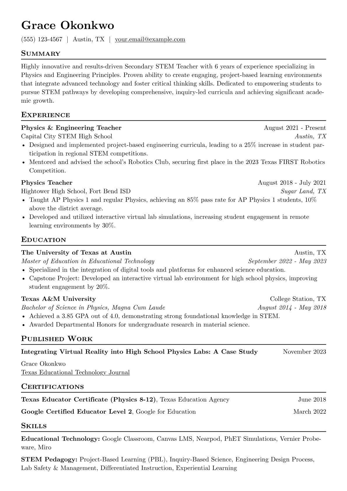 STEM Education Specialist version - Page 1