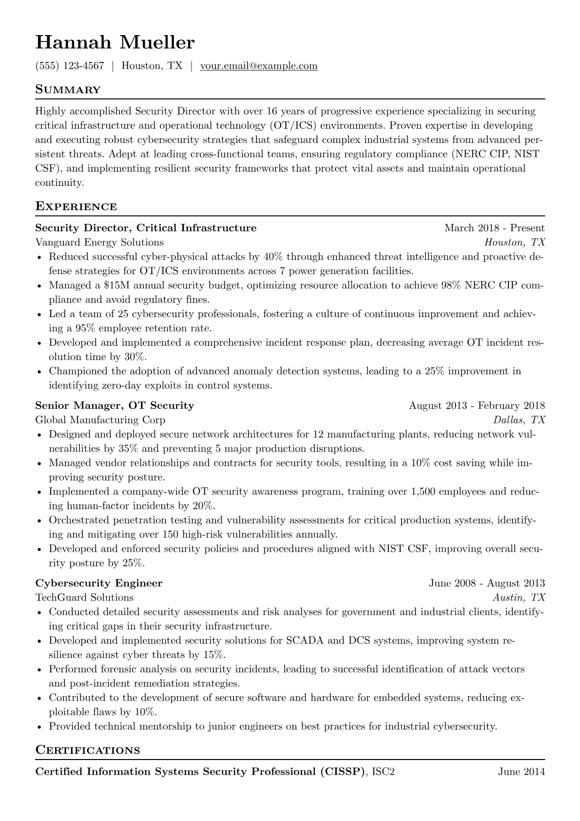 Cyber Security Leadership version - Page 1