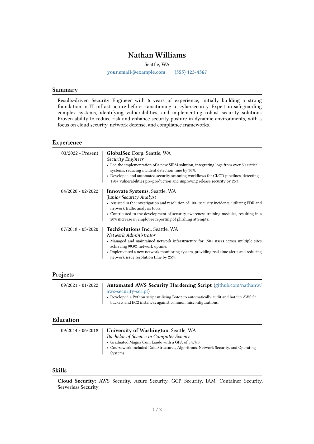 Career changer version - Page 1