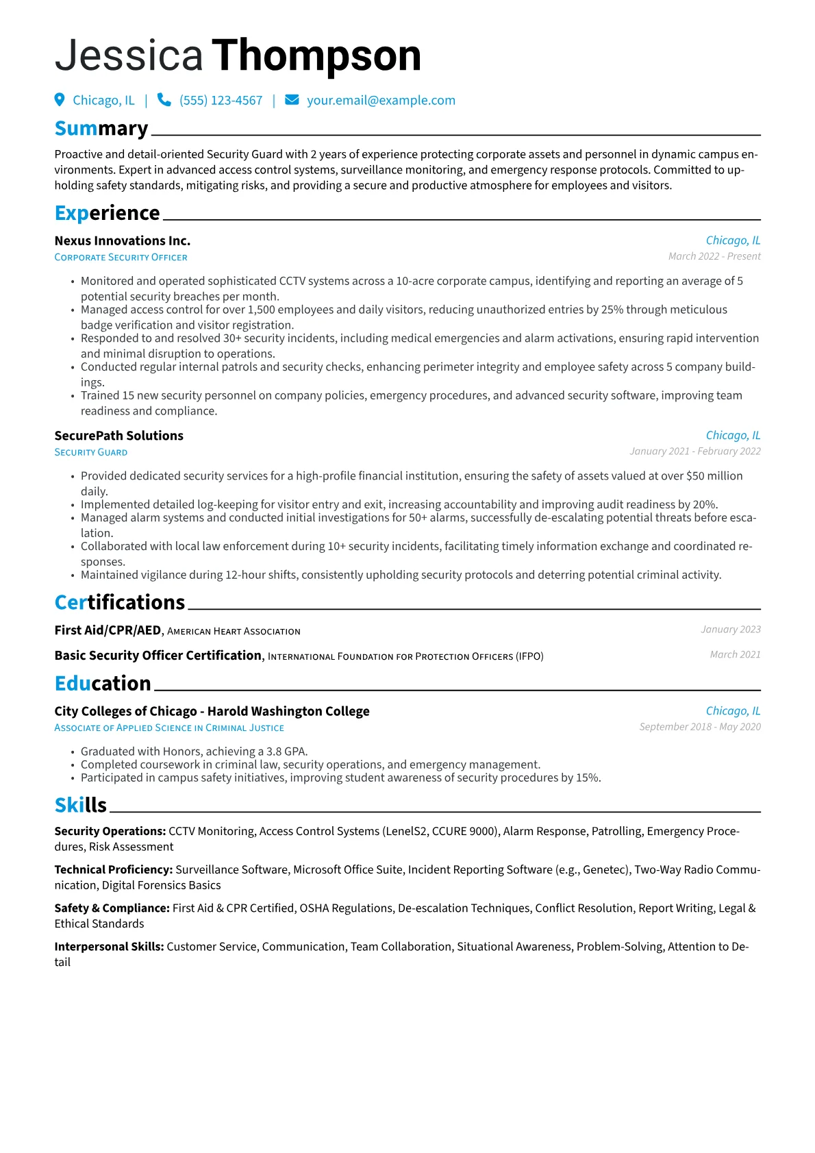 Corporate Security version - Page 1