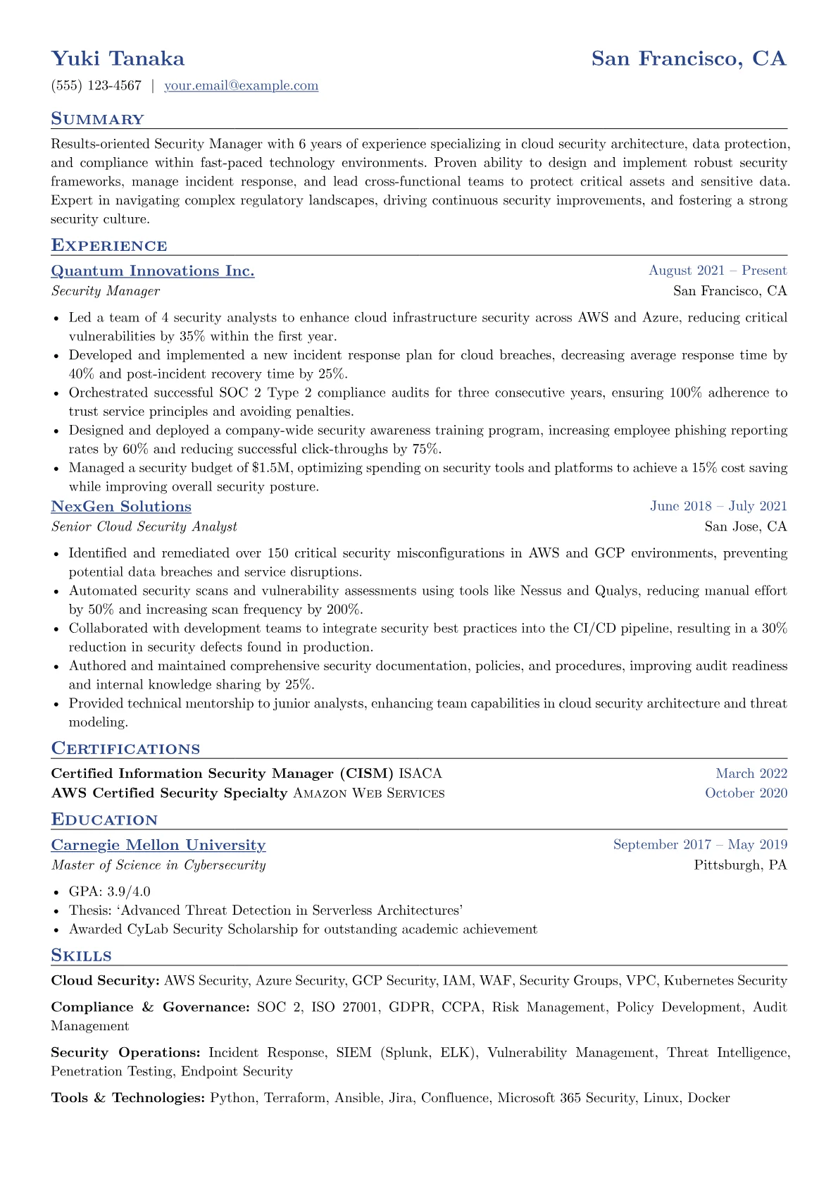 Cloud Security Manager version - Page 1