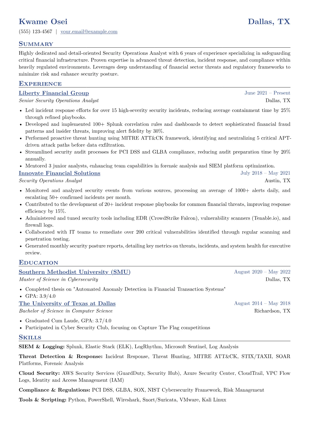 Security Operations version - Page 1