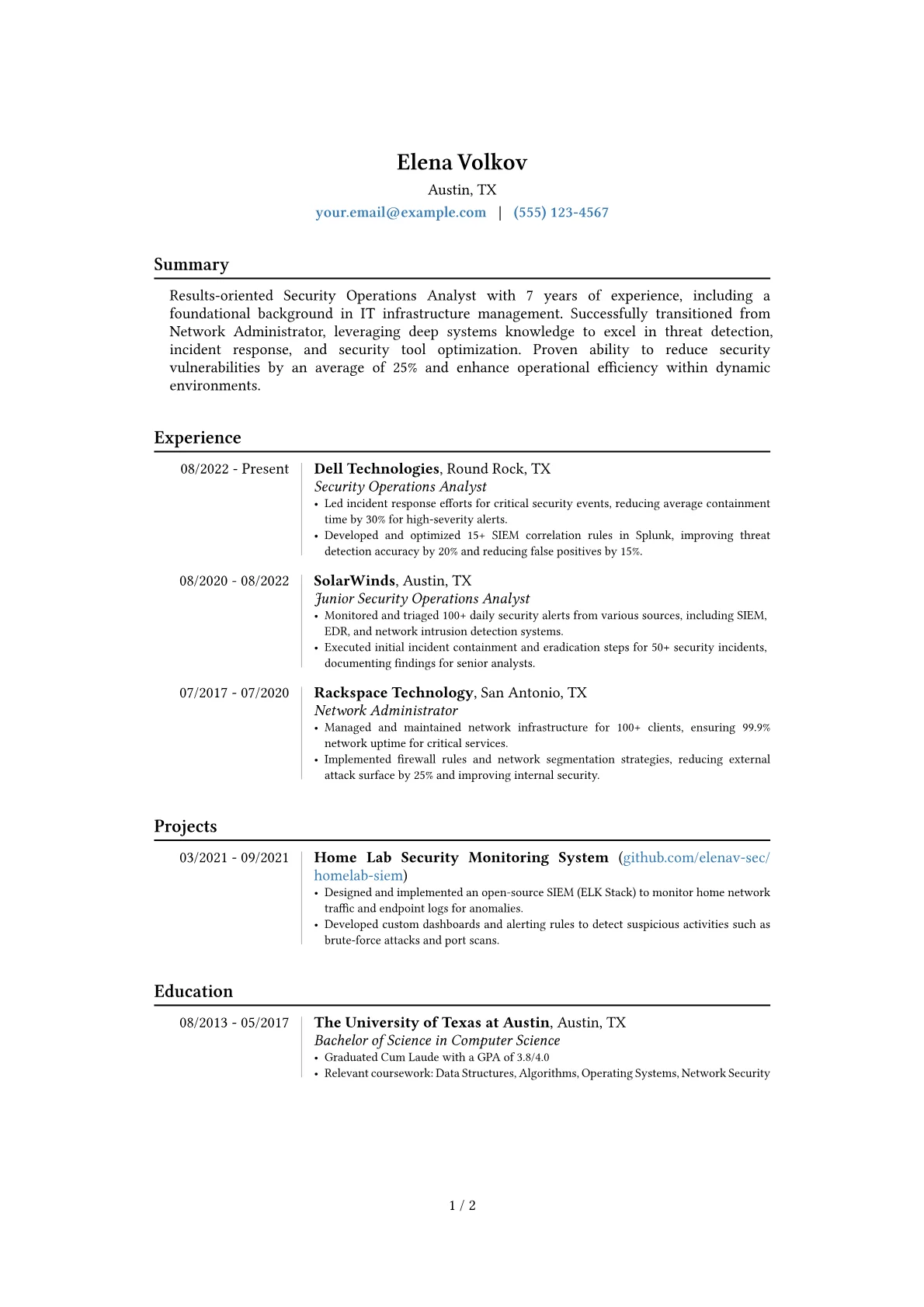 Career changer version - Page 1