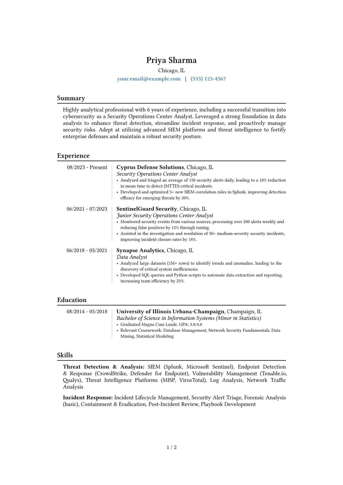 Career changer version - Page 1