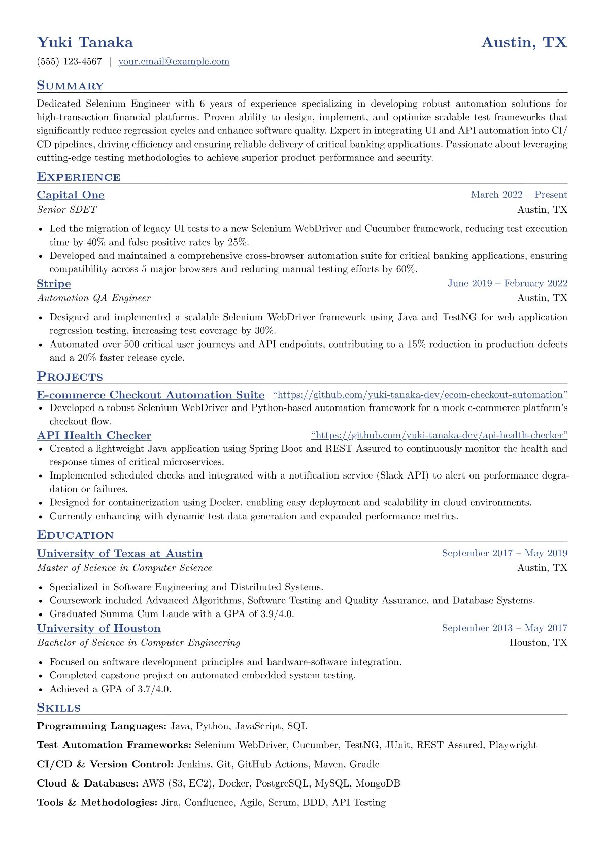 Selenium Engineer version - Page 1