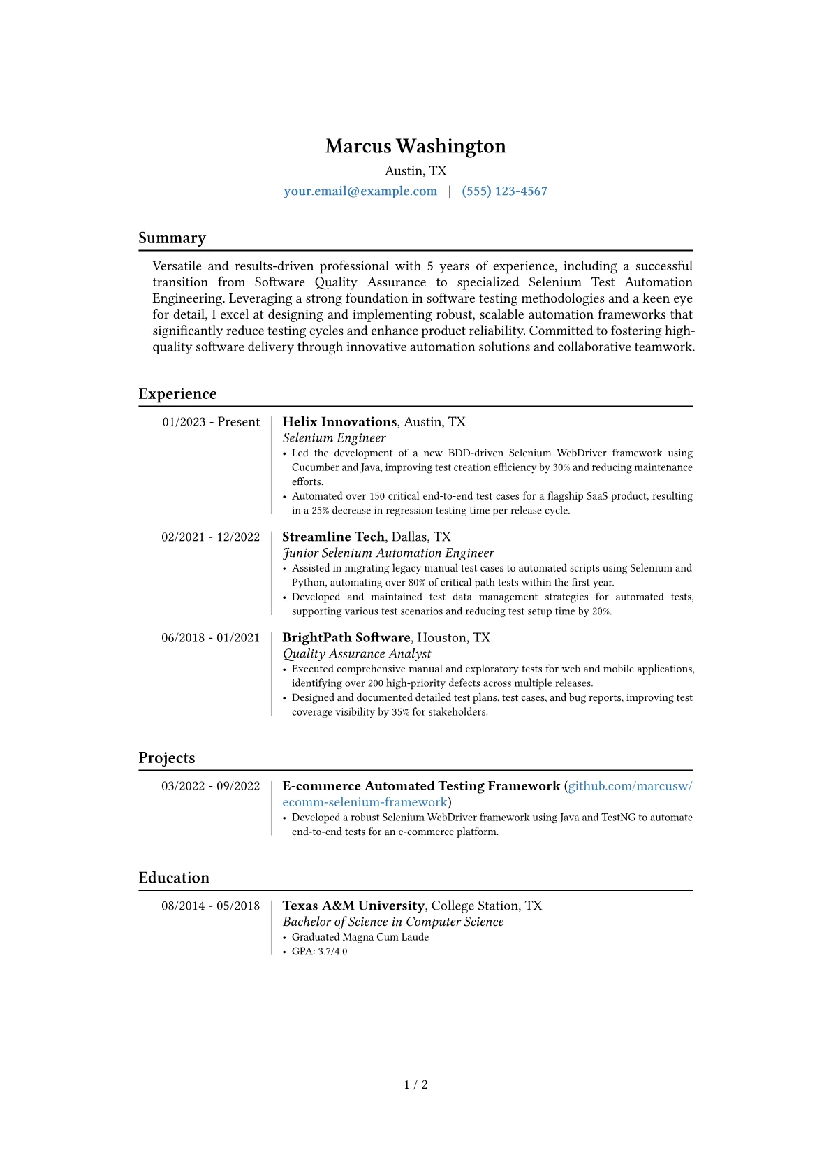 Career changer version - Page 1