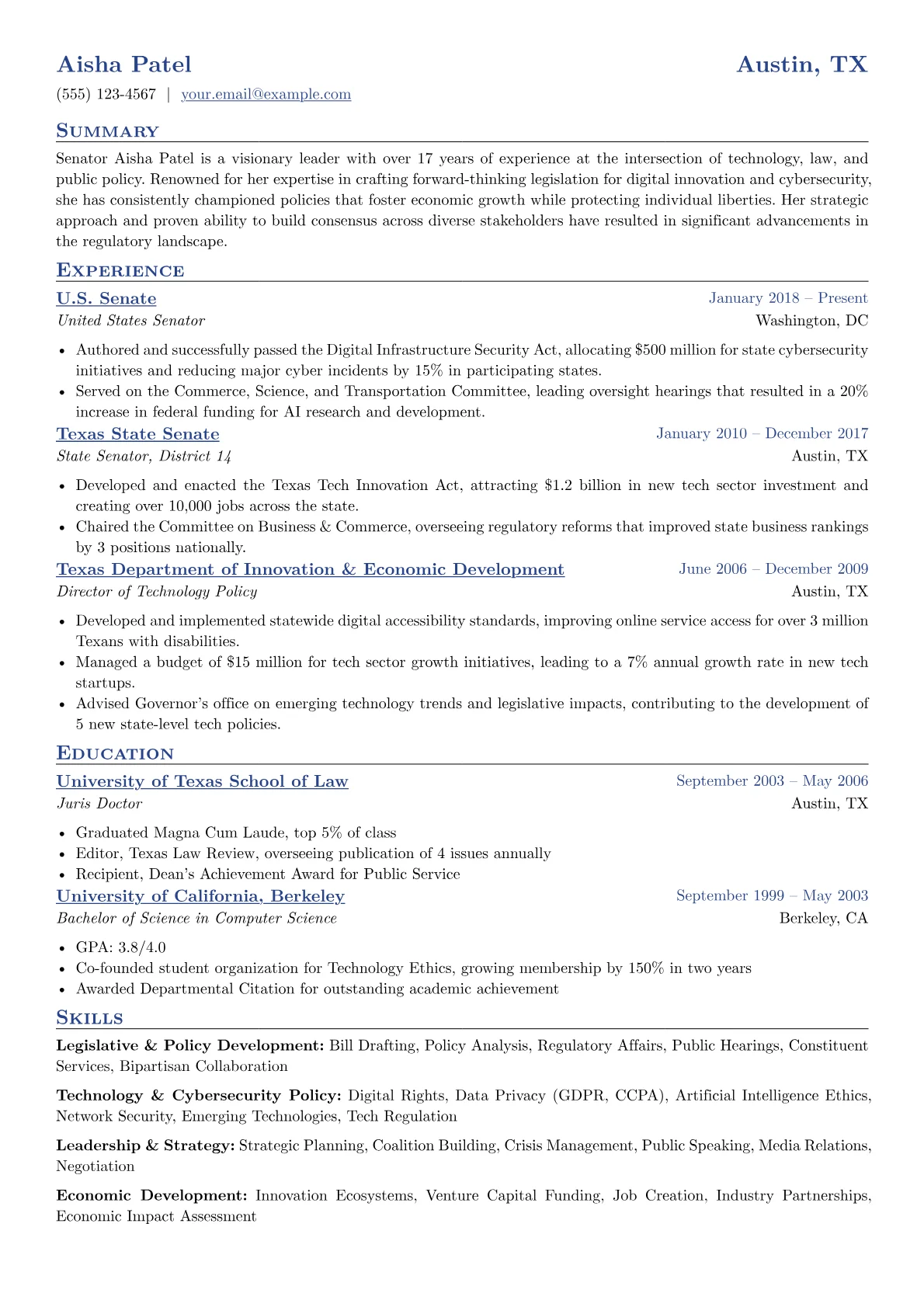 Senator Aisha Patel version - Page 1