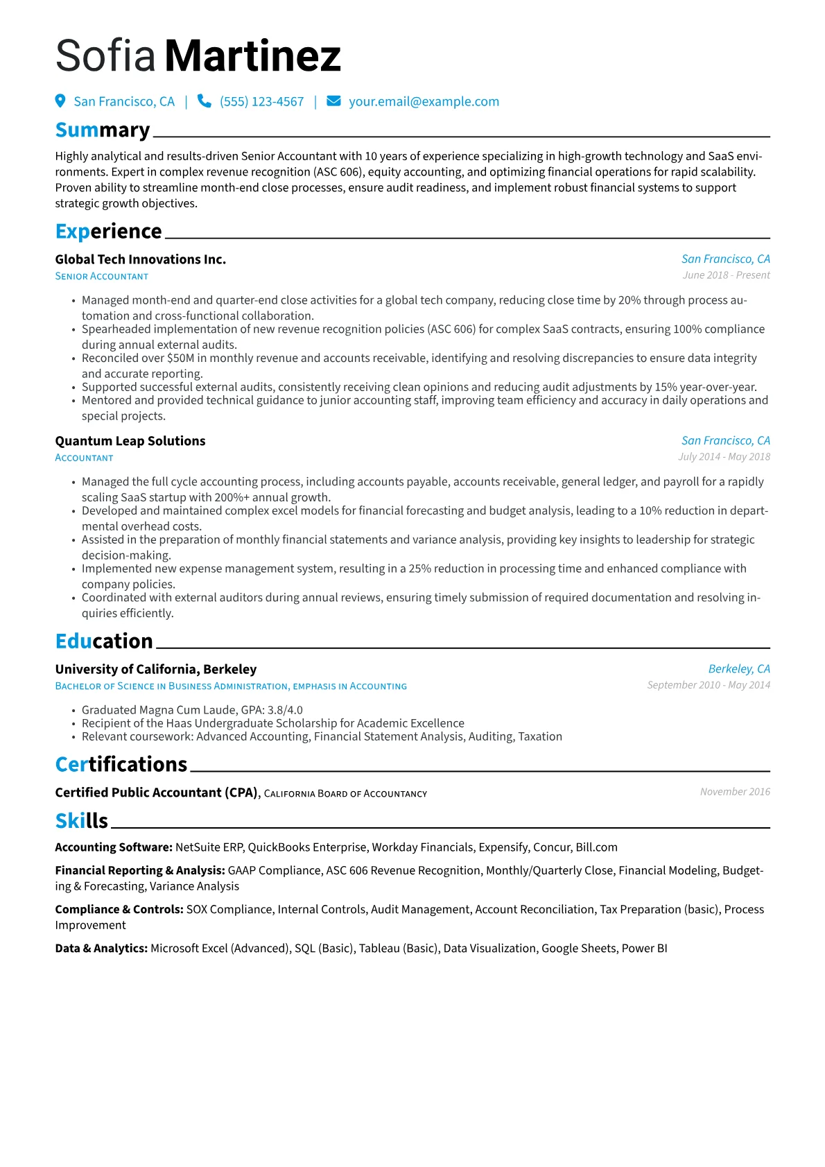Senior Accountant version - Page 1