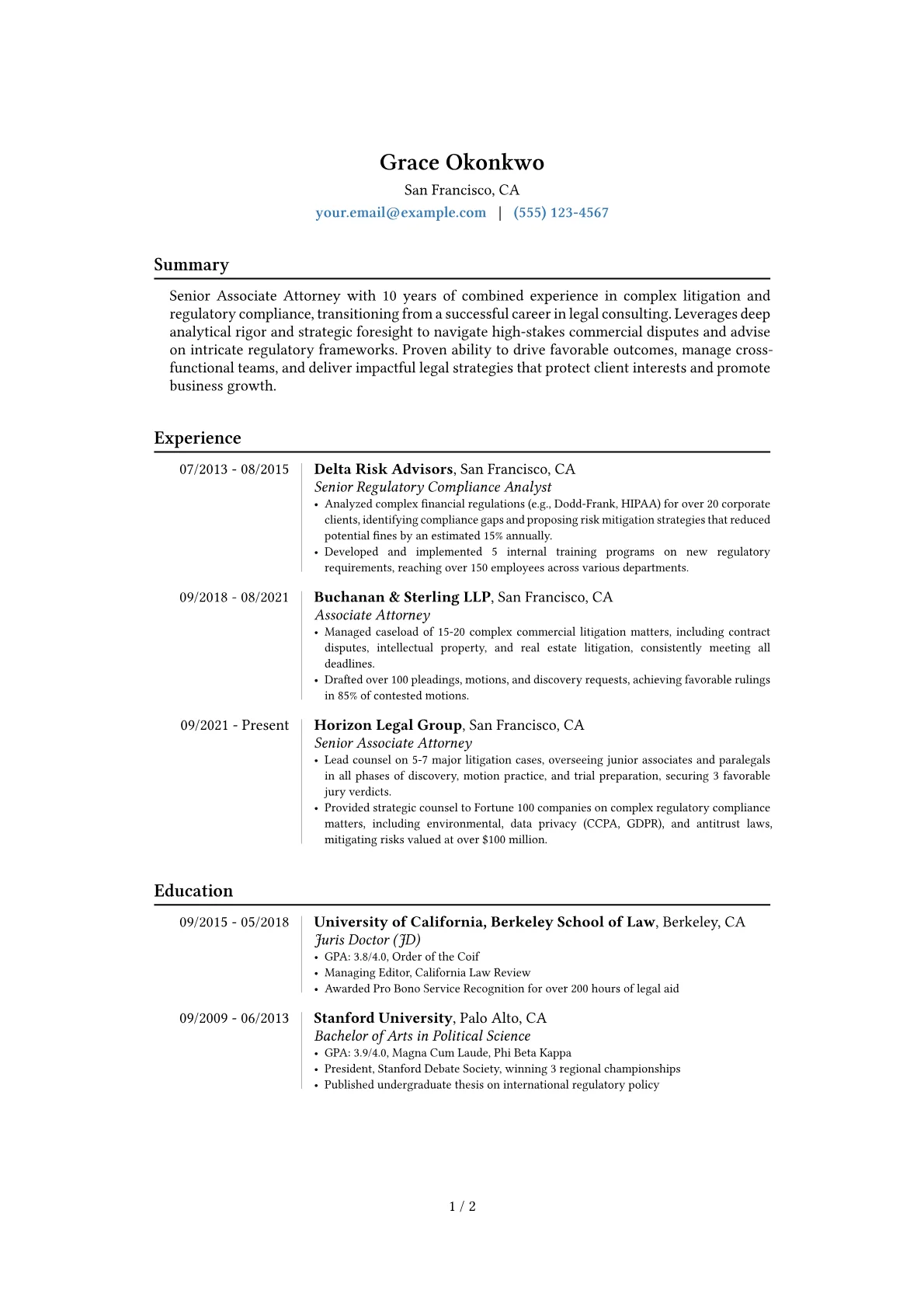 Career changer version - Page 1