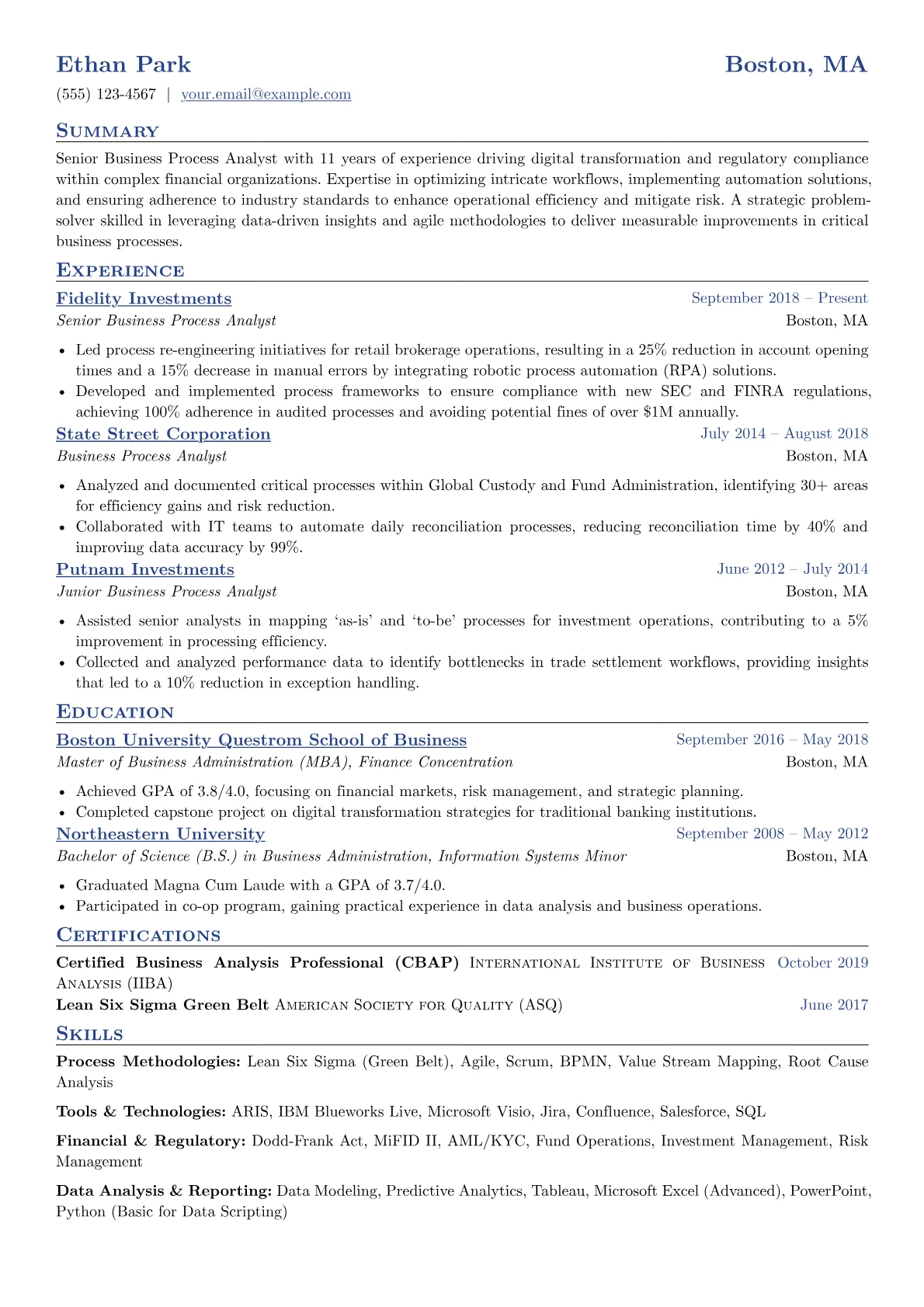 Senior Business version - Page 1