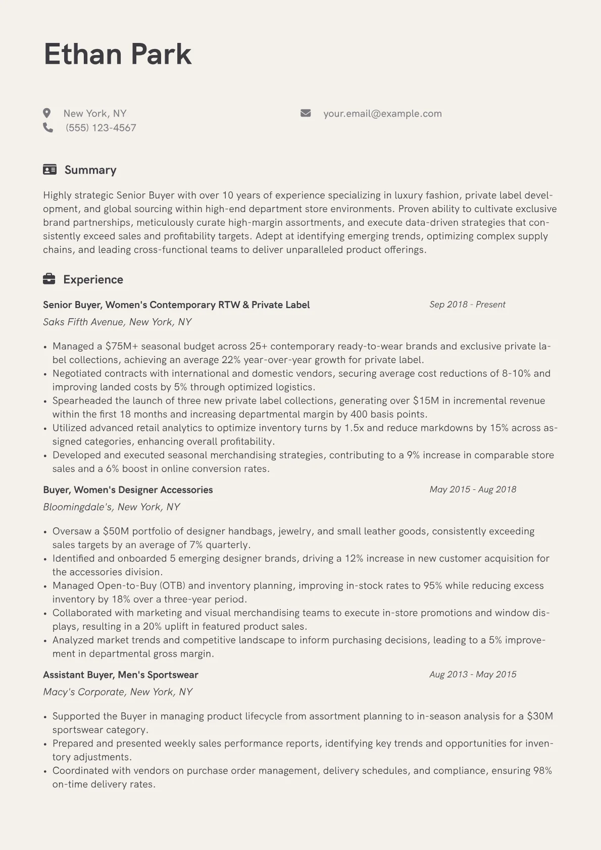 Senior Buyer Retail version - Page 1