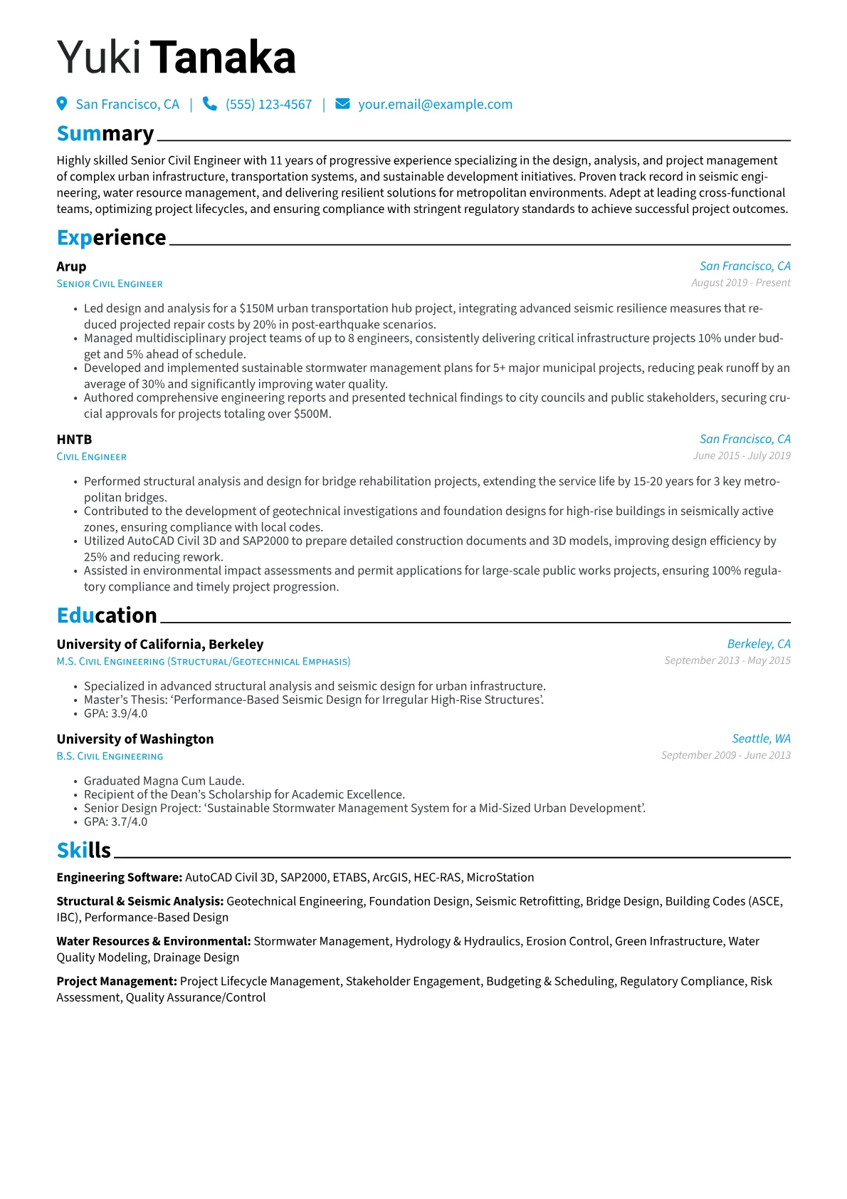 Senior Civil Engineer version - Page 1