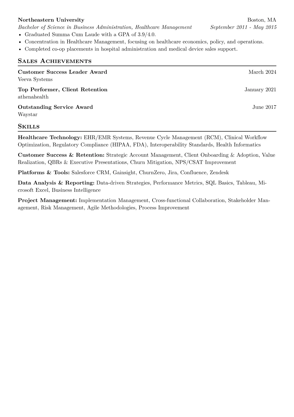 Senior Customer Success Manager resume example, Senior Customer Success, page 2