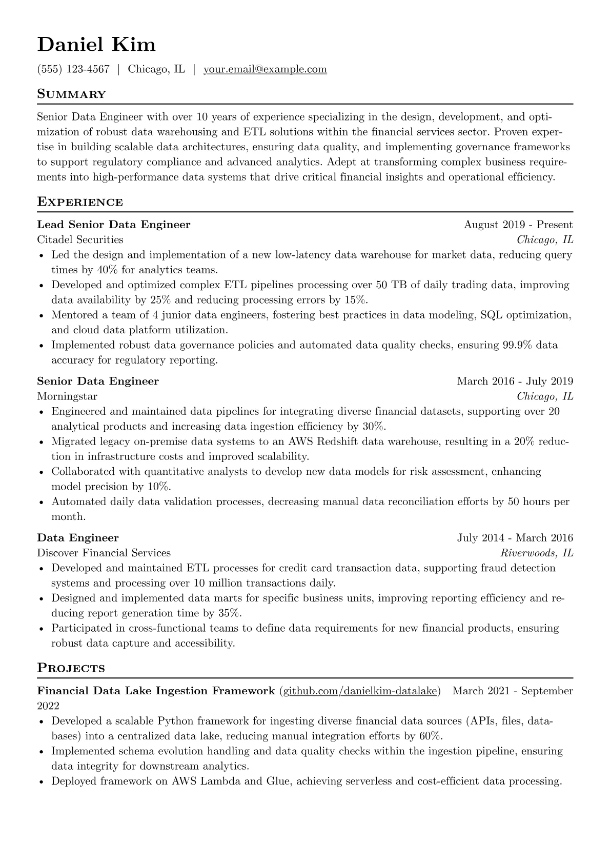 Senior Data Engineer version - Page 1