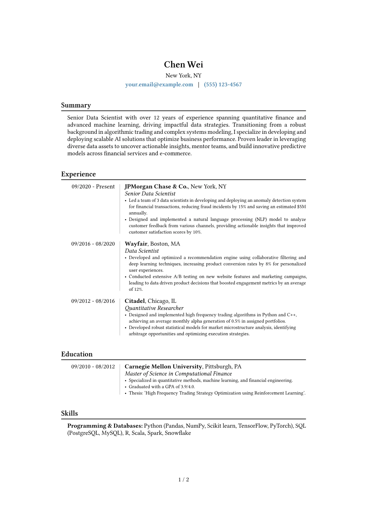 Career changer version - Page 1