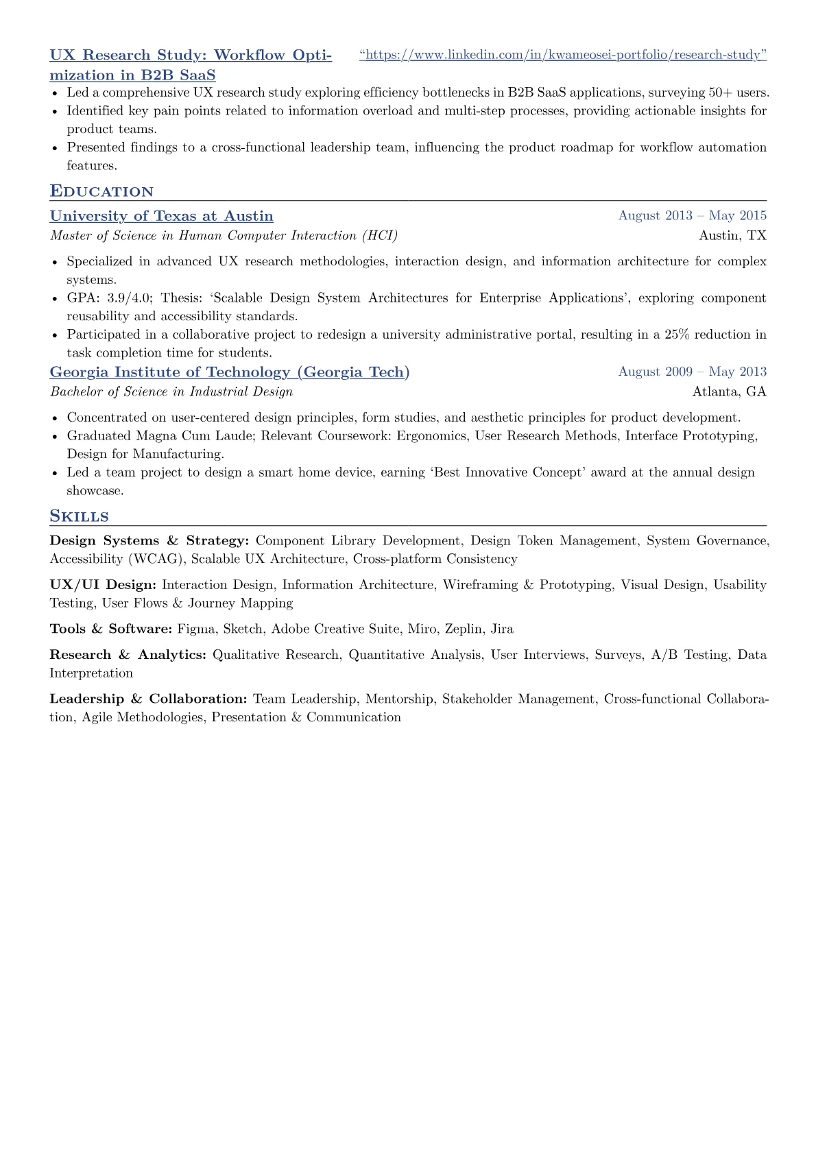 Senior Designer resume example, Senior Designer - Design, page 2