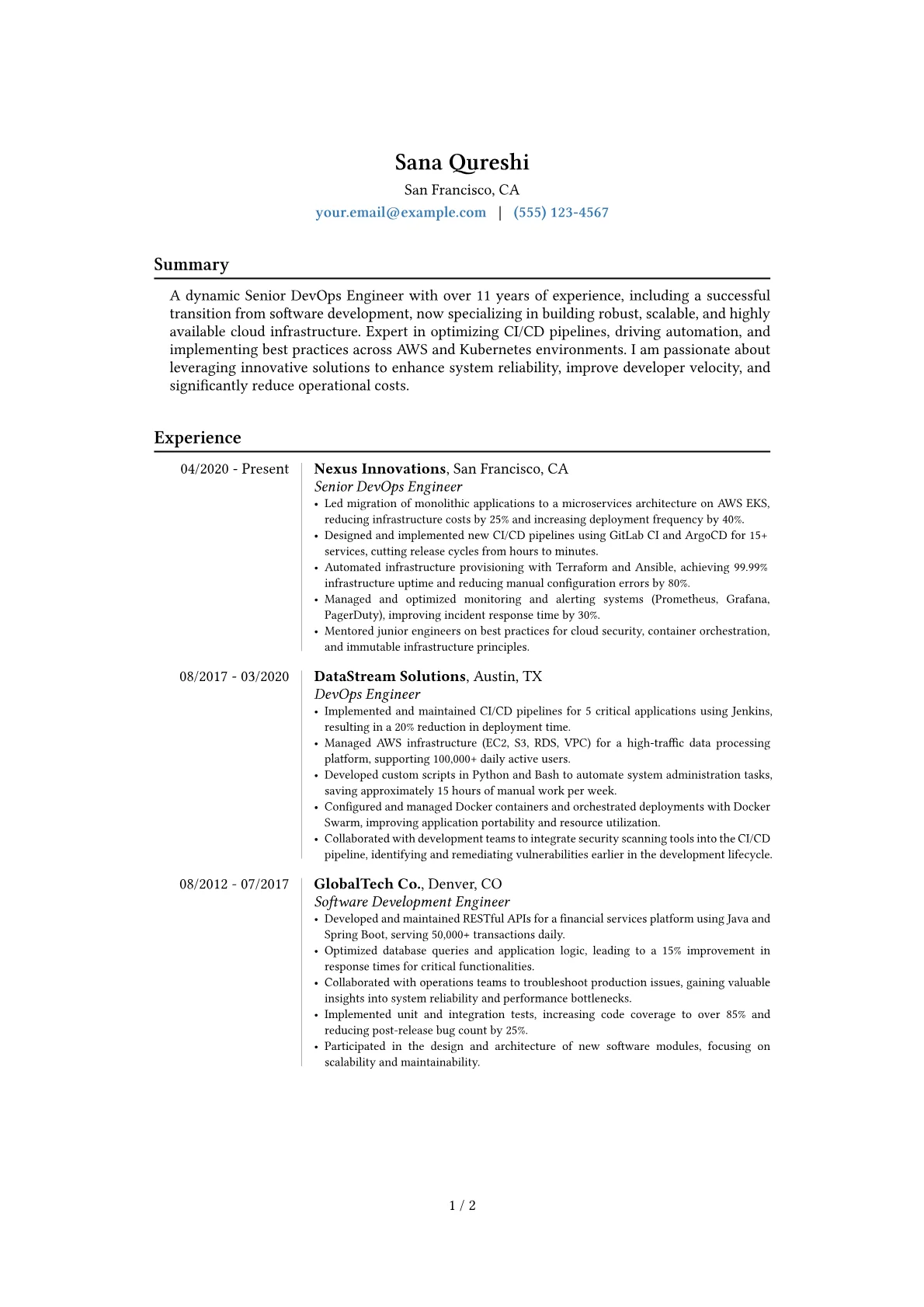 Career changer version - Page 1