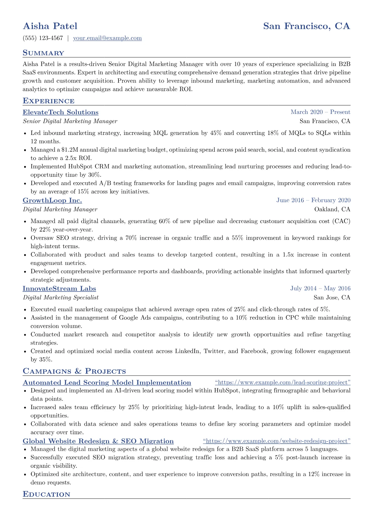 B2B SaaS & Demand version - Page 1