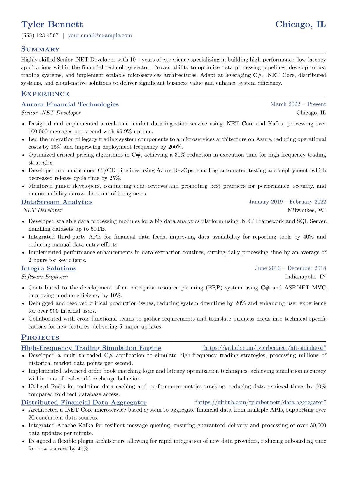 Senior .NET Developer version - Page 1