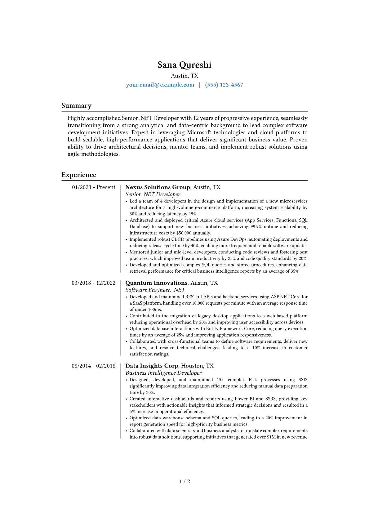 Career changer version - Page 1