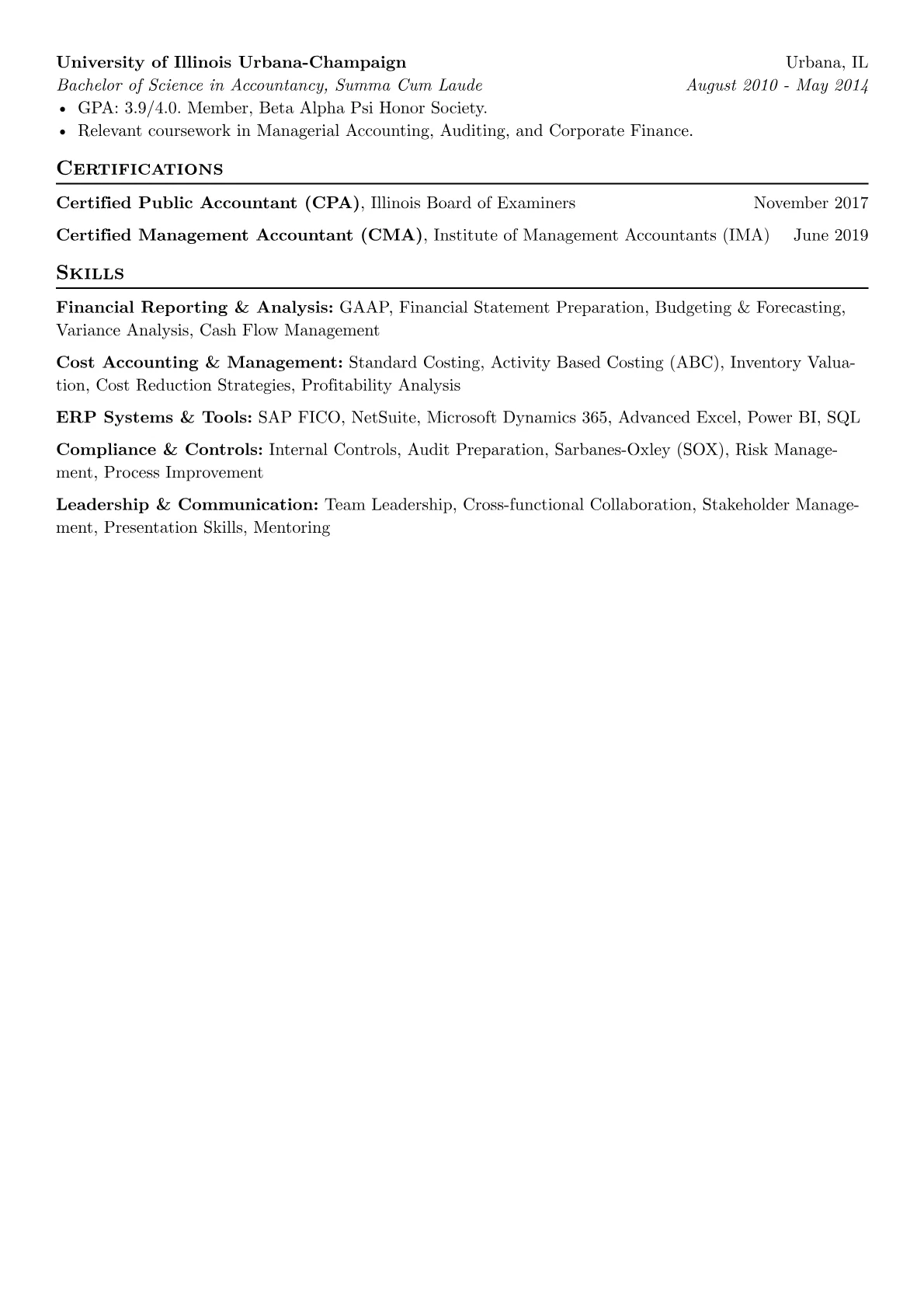 Senior Financial Accountant resume example, Senior Financial, page 2